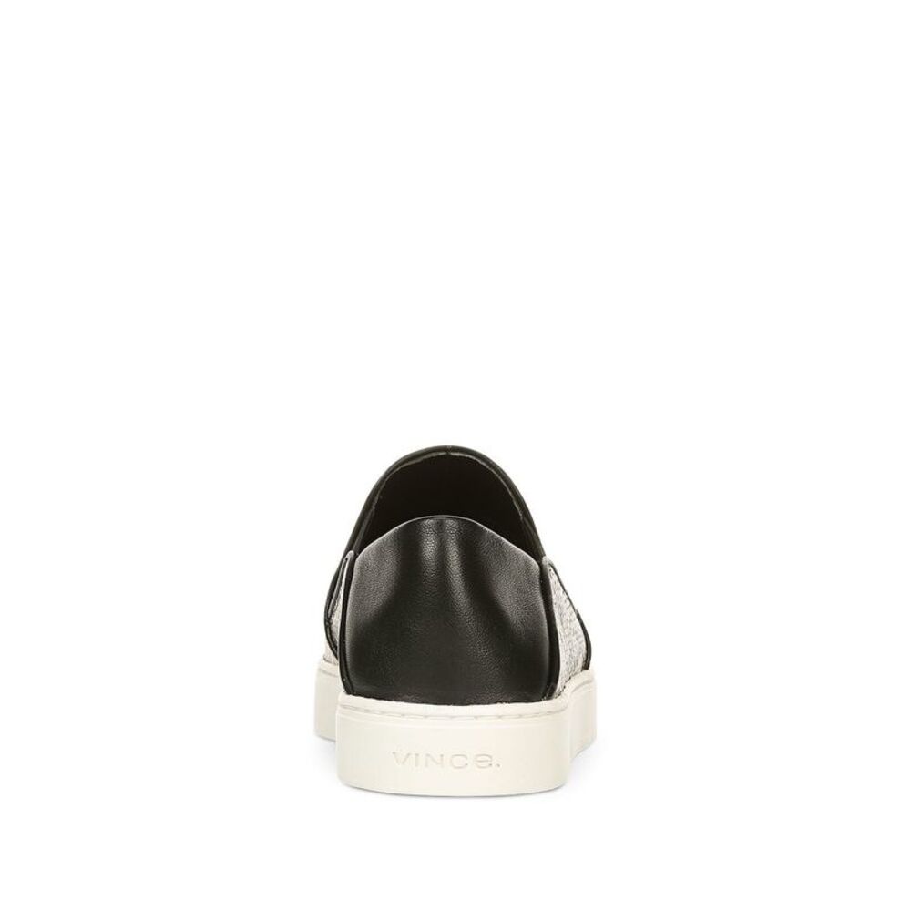 VINCE. Womens Black Snake Garvey Toe Platform Slip On Leather Sneakers 11 M - Picture 2 of 4